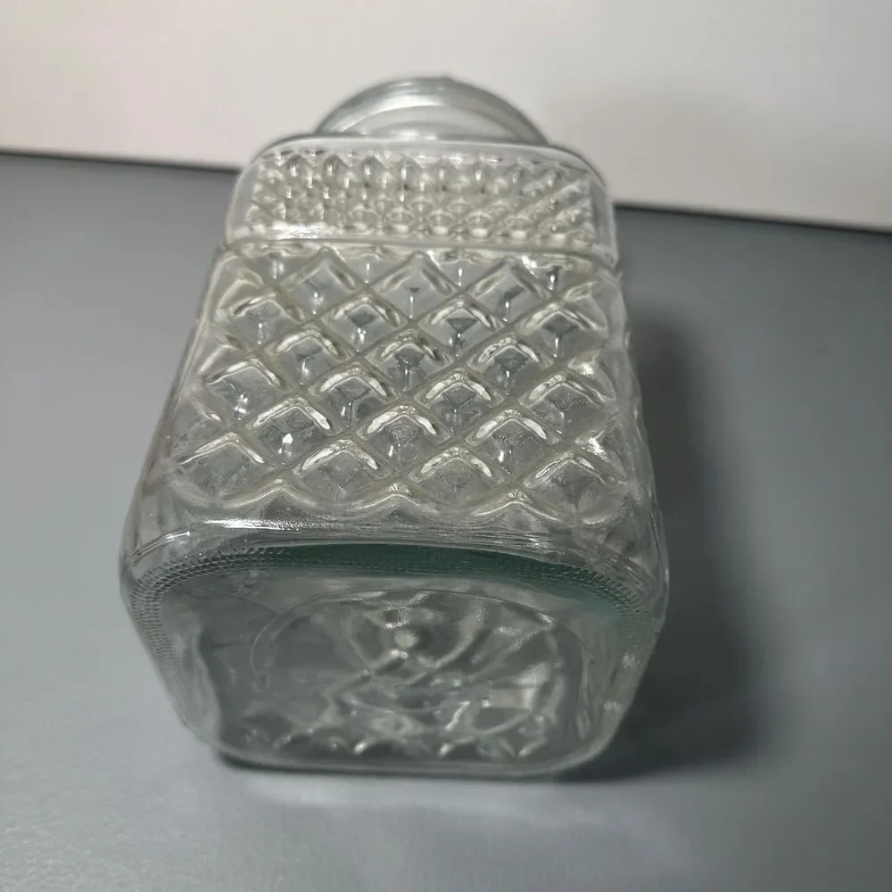 Vintage Anchor Hocking Wexford Glass Canister Cottagecore Circa 1967-1998